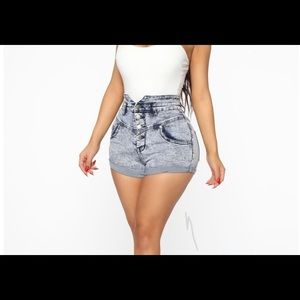 Risin' Above Super High Waist Denim Shorts